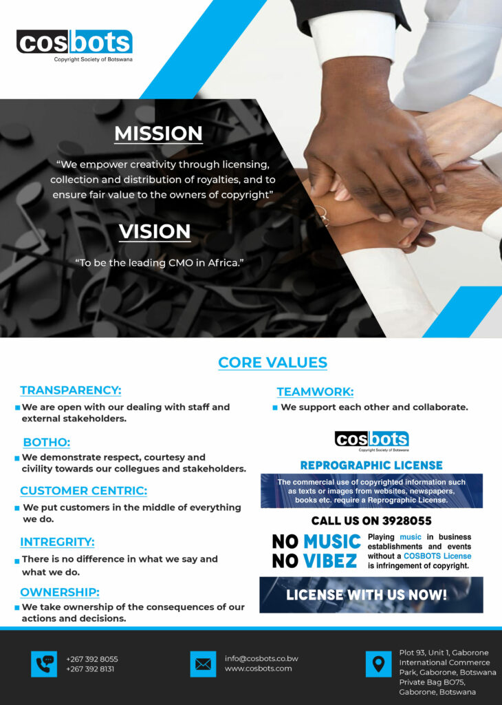 Copyright Society of Botswana (COSBOTS) – Government Directree
